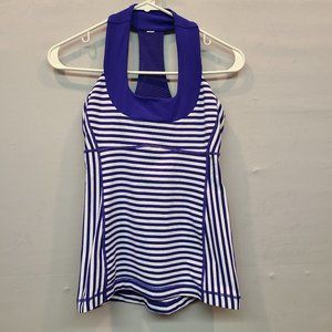 Lululemon Tank Top Purple White Striped Womens 4